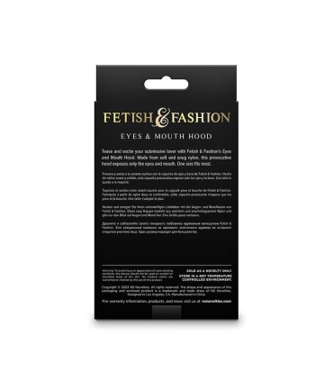 NS NOVELTIES FETISH FASHION PASAMONTANAS APERTURA DE OJOS Y BOCA NYLON NEGRO