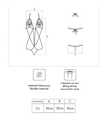 LIVCO CORSETTI FASHION LUISINA LC 20217 BODY NEGRO TALLA UNICA