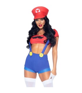 LEG AVENUE DISFRAZ SEXY MARIO BROS ROJO AZUL S