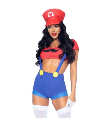LEG AVENUE DISFRAZ SEXY MARIO BROS ROJO AZUL S
