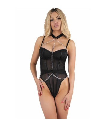 LIVCO CORSETTI FASHION RUBIKA LC XG079 BODY CON GARGANTILLA NEGRO L