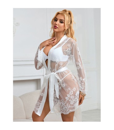 SUBBLIME 954369 CAMISON DE MANGA LARGA CON DISENO FLORAL BLANCO S M