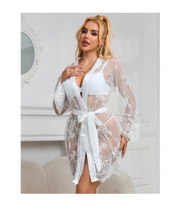 SUBBLIME 954376 CAMISON DE MANGA LARGA CON DISENO FLORAL BLANCO L XL