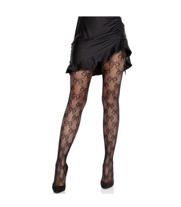 LEG AVENUE MALLAS DE RED CON LAZO NEGRO