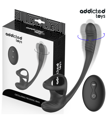 ADDICTED TOYS PLUG ANAL VIBRACION Y WAVING 360º Y ESTIMULADOR TESTICULOS