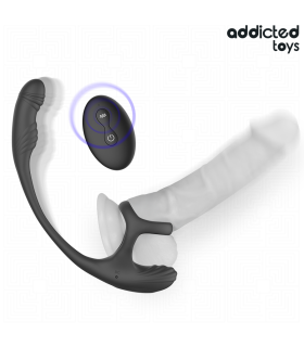 ADDICTED TOYS PLUG ANAL VIBRACION Y WAVING 360º Y ESTIMULADOR TESTICULOS