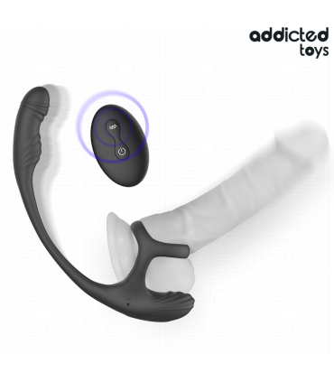 ADDICTED TOYS PLUG ANAL VIBRACION Y WAVING 360º Y ESTIMULADOR TESTICULOS