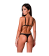 PASSION RESILQUE SET SUJETADOR TANGA NEGRO L XL