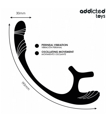 ADDICTED TOYS PLUG ANAL VIBRACION Y WAVING 360º Y ESTIMULADOR TESTICULOS