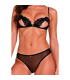 PASSION INTIMARI SET SUJETADOR BRAGAS NEGRO L XL