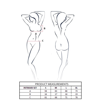 PASSION INTIMARI SET SUJETADOR BRAGAS NEGRO L XL