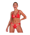 PASSION - ANUVERA SET SUJETADOR + TANGA ROJO S/M