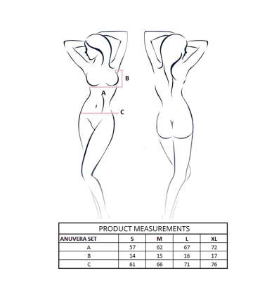 PASSION ANUVERA SET SUJETADOR TANGA BLANCO L XL