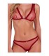 PASSION BELISSANA SET SUJETADOR TANGA BURDEOS S M