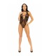 LEG AVENUE BODY CON ESCOTE HALTER Y ABERTURA ESPALDA DE ENCAJE TALLA UNICA