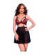 CHILIROSE CR 4869 BABYDOLL NEGRO ROJO XL
