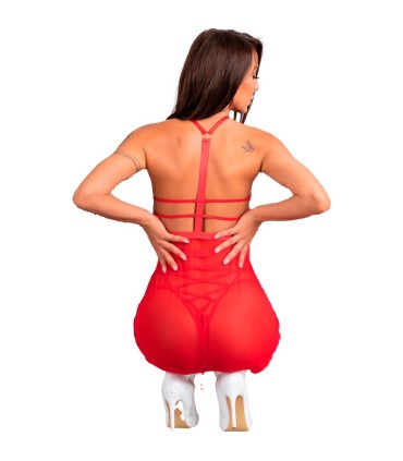 LIVCO CORSETTI FASHION SANTAS CANDY LC 90722 CAMISA TANGA NAVIDENO S M