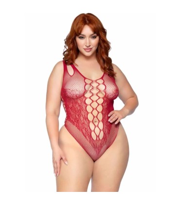 LEG AVENUE 81641X BODY TIRANTES SIN COSTURAS BURDEOS TALLA 1X 2X