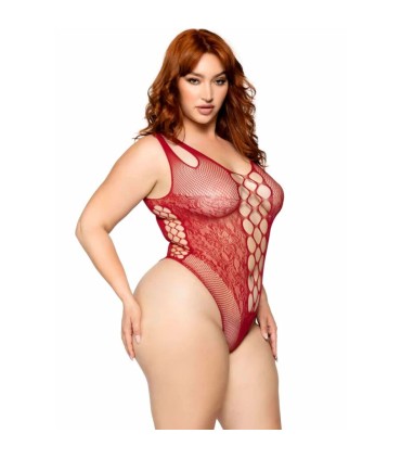 LEG AVENUE 81641X BODY TIRANTES SIN COSTURAS BURDEOS TALLA 1X 2X