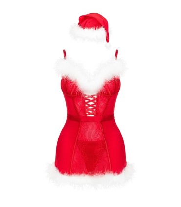 LIVCO CORSETTI FASHION AGETHE LC 90607 CAMISA TANGA GORRO NAVIDENO L XL