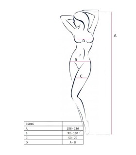 PASSION WOMAN BS016 BODYSTOCKING NEGRO TALLA UNICA