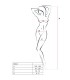 PASSION WOMAN BS024 BODYSTOCKING BLANCO TALLA UNICA