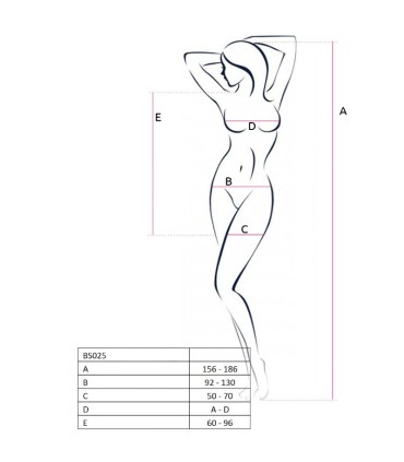 PASSION WOMAN BS025 BODYSTOCKING ESTILO VESTIDO BLANCO TALLA UNICA