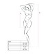 PASSION WOMAN BS027 BODYSTOCKING ESTILO VESTIDO NEGRO TALLA UNICA