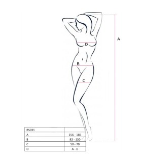 PASSION WOMAN BS031 BODYSTOCKING NEGRO TALLA UNICA