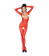 PASSION WOMAN BS031 BODYSTOCKING ROJO TALLA UNICA