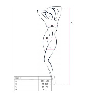 PASSION WOMAN BS034 BODYSTOCKING NEGRO TALLA UNICA