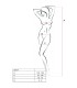 PASSION WOMAN BS034 BODYSTOCKING BLANCO TALLA UNICA