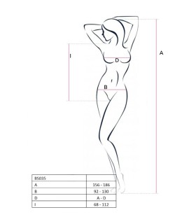 PASSION WOMAN BS035 BODYSTOCKING NEGRO TALLA UNICA