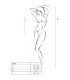 PASSION WOMAN BS035 BODYSTOCKING BLANCO TALLA UNICA