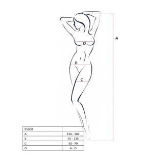 PASSION WOMAN BS038 BODYSTOCKING NEGRO TALLA UNICA