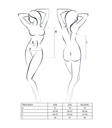 PASSION WOMAN TRIXY TEDDY NEGRO TALLA L XL