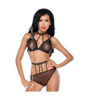 ME SEDUCE DOTTY SET DOS PIEZAS NEGRO L XL