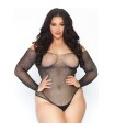 LEG AVENUE - CRYSTALIZED FISHNET BODYSTOCKING 1X-2X