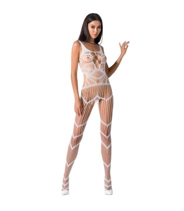 PASSION WOMAN BS058 BODYSTOCKING BLANCO TALLA UNICA
