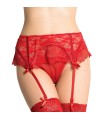 QUEEN LINGERIE - TANGA CON LIGUERO DE ENCAJES S/M