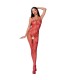 PASSION WOMAN BS076 BODYSTOCKING TALLA UNICA ROJO