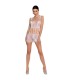 PASSION WOMAN BS090 BODYSTOCKING BLANCO TALLA UNICA