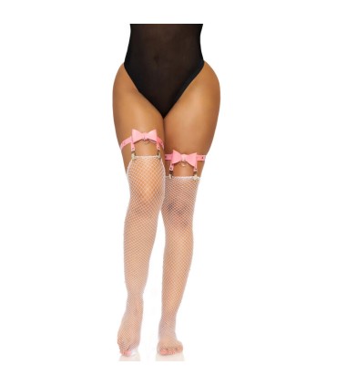 LEG AVENUE LIGUERO ALTO DE CUERO VEGANO TALLA UNICA ROSA