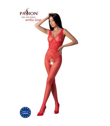 PASSION BS098 BODYSTOCKING ROJO TALLA UNICA