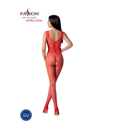 PASSION BS098 BODYSTOCKING ROJO TALLA UNICA
