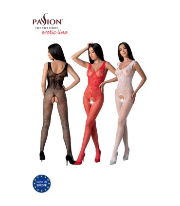 PASSION BS098 BODYSTOCKING ROJO TALLA UNICA