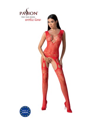 PASSION BS099 BODYSTOCKING ROJO TALLA UNICA