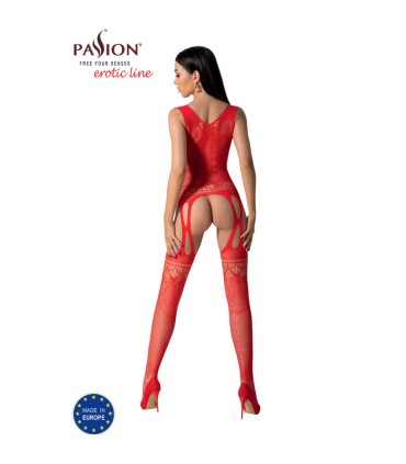 PASSION BS099 BODYSTOCKING ROJO TALLA UNICA
