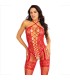 LEG AVENUE BODYSTOCKING CUELLO HALTER RED CORAZONES ROJO