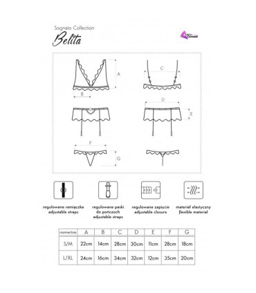 LIVCO CORSETTI FASHION BELITA LC 90231 SUJETADOR PANTY LIGUERO NEGRO L XL